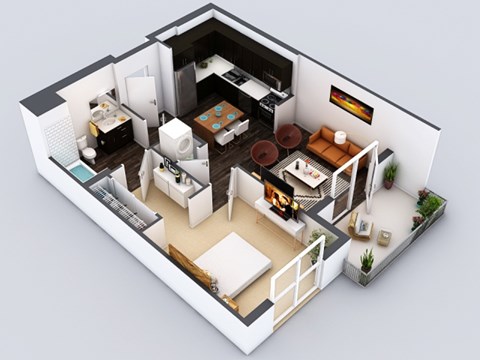 A9 Floorplan at 5550 Hollywood, Los Angeles, California